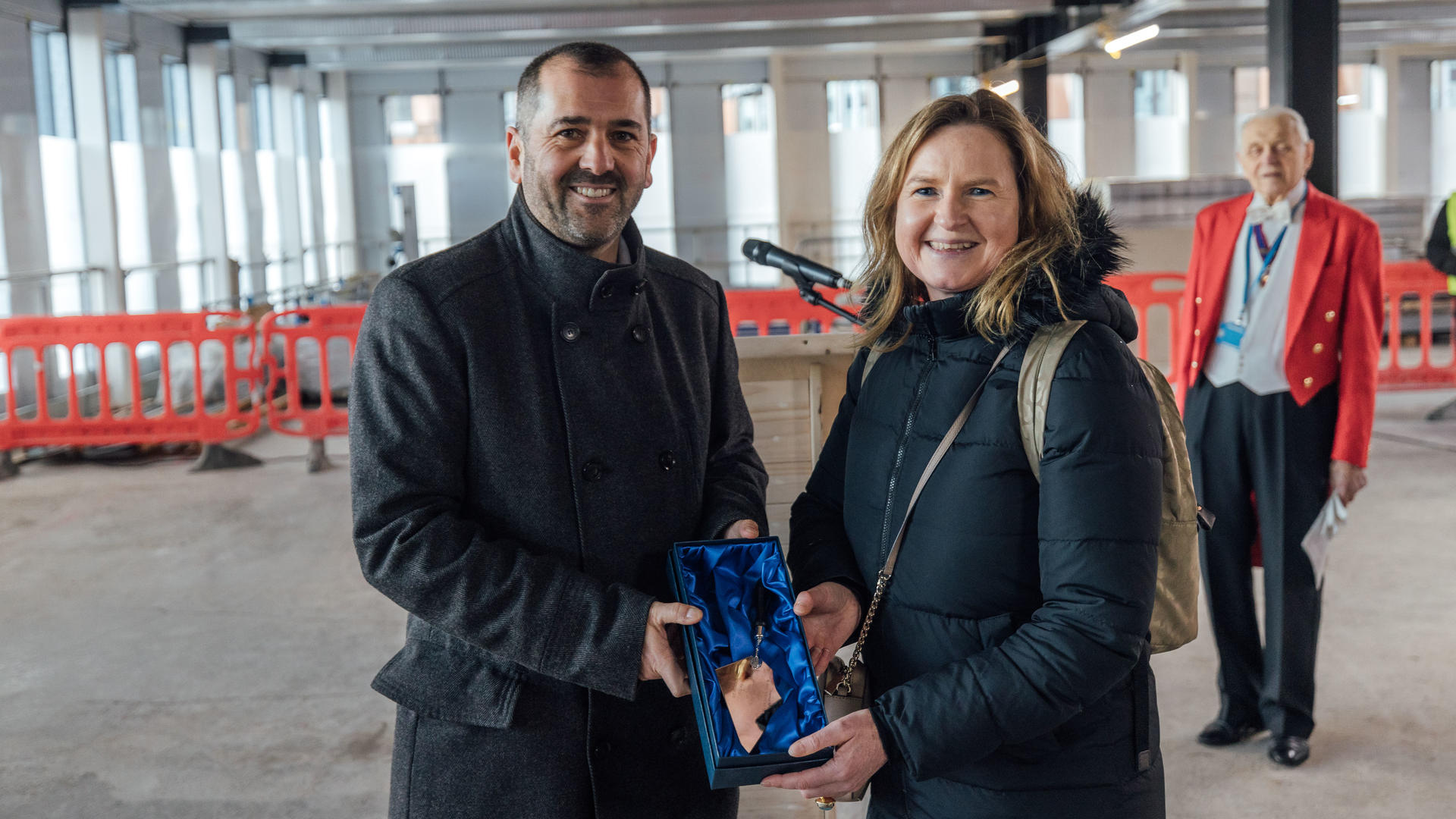 COO, Colette O'Shea, at The Forge topping out