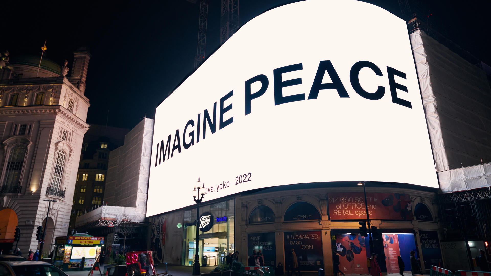 Imagine peace by Yoko