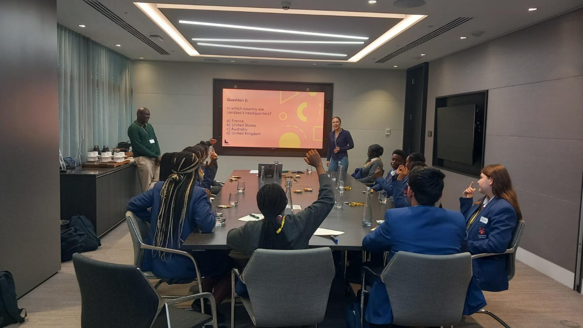 Landsec team presents to students