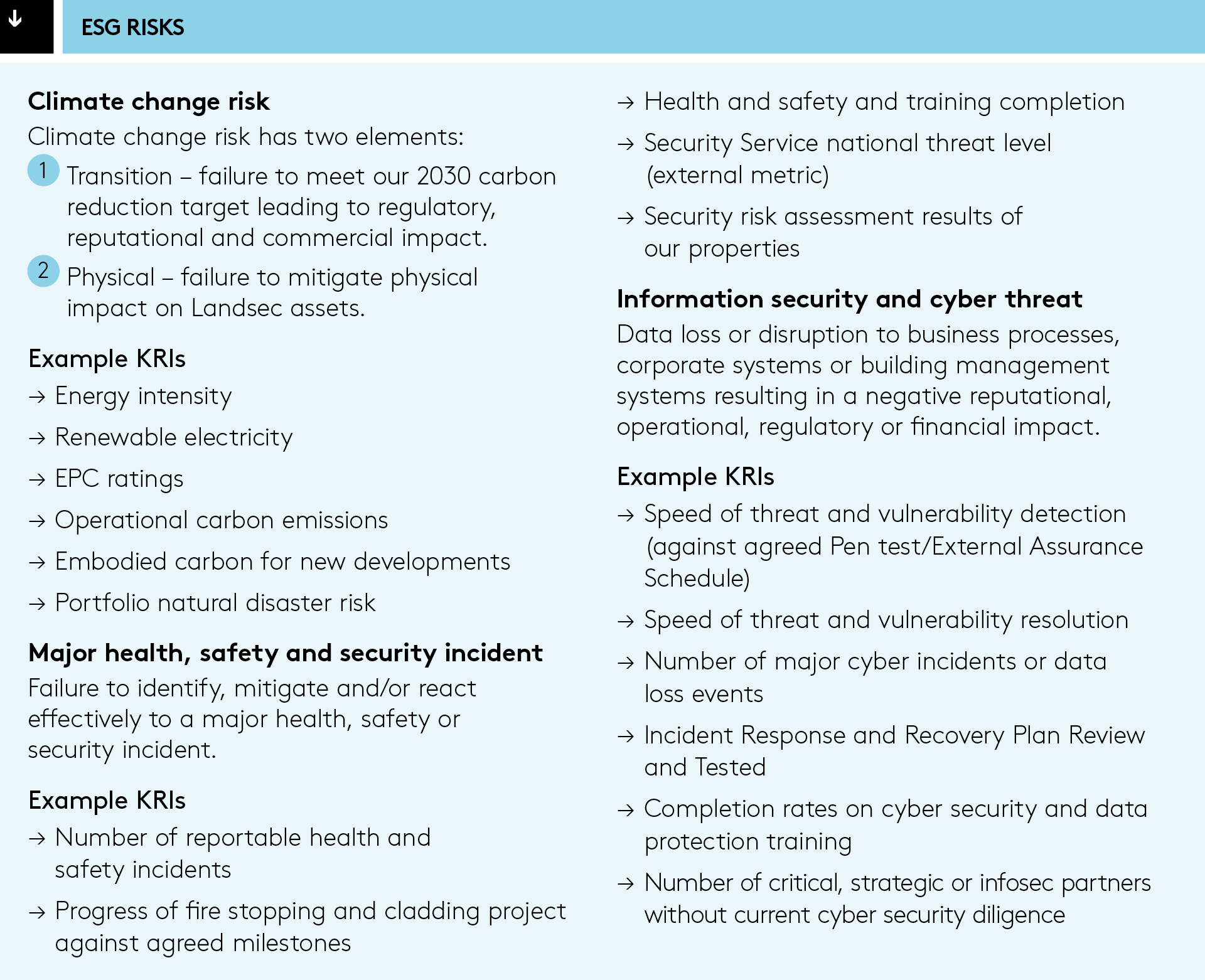 ESG risks