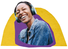 lady listening to music